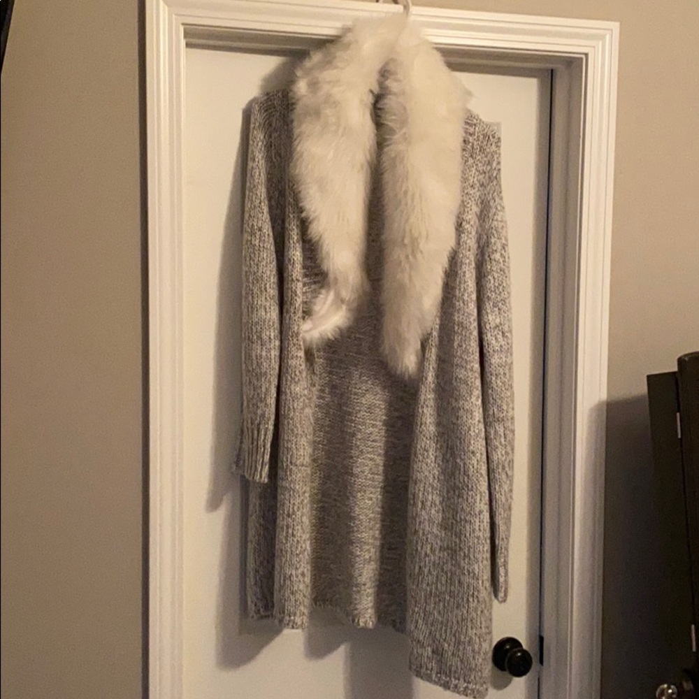 Knit gray cardigan